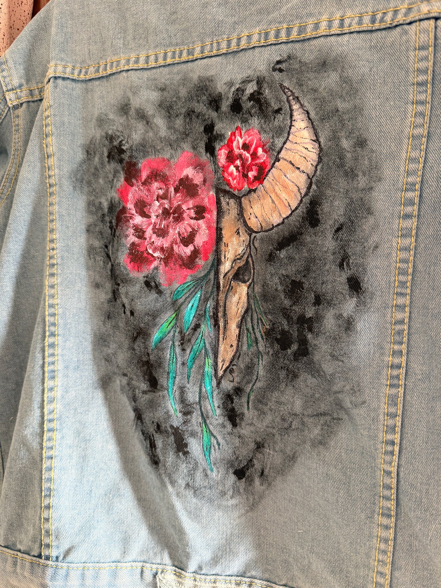 Hand painted Jean jacket